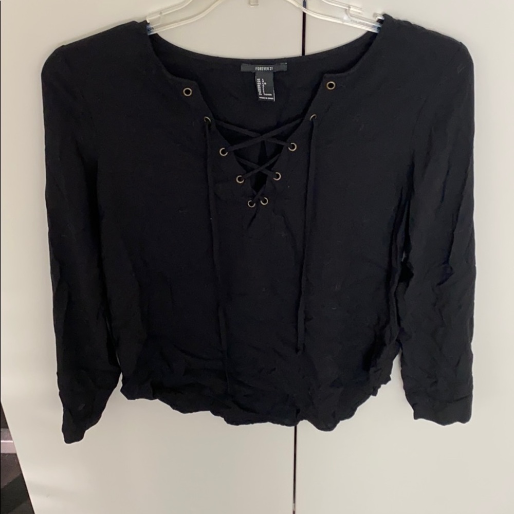 Forever 21 lace up long sleeve